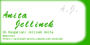 anita jellinek business card